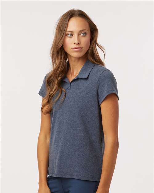 Collegiate Navy Melange Women&#39;s Blend Polo - A690
