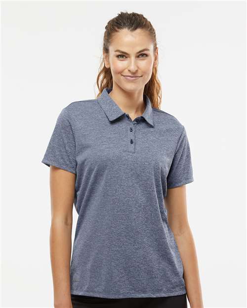 Collegiate Navy Melange Women's Heathered Polo - A583