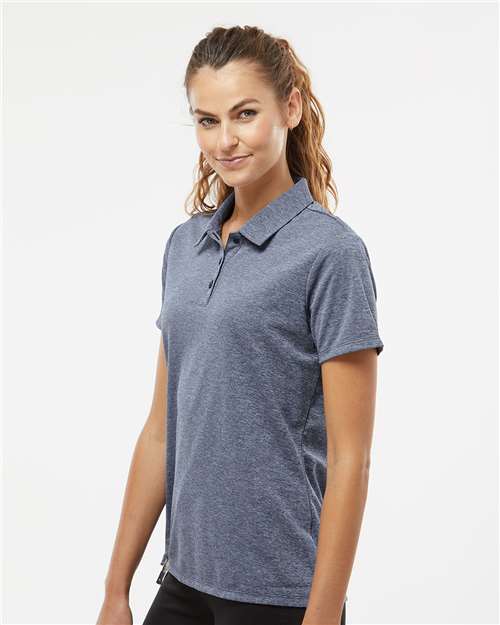 Collegiate Navy Melange Women's Heathered Polo - A583