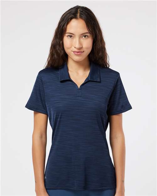 Collegiate Navy Melange Women&#39;s Mélange Polo - A403