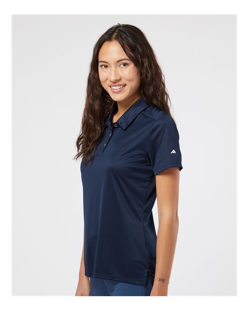Collegiate Navy/ White Women&#39;s 3-Stripes Shoulder Polo - A325