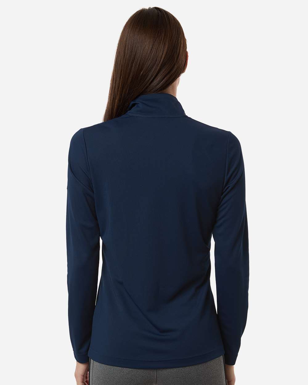 Collegiate Navy Women's Lightweight Quarter-Zip Pullover - A400 plain