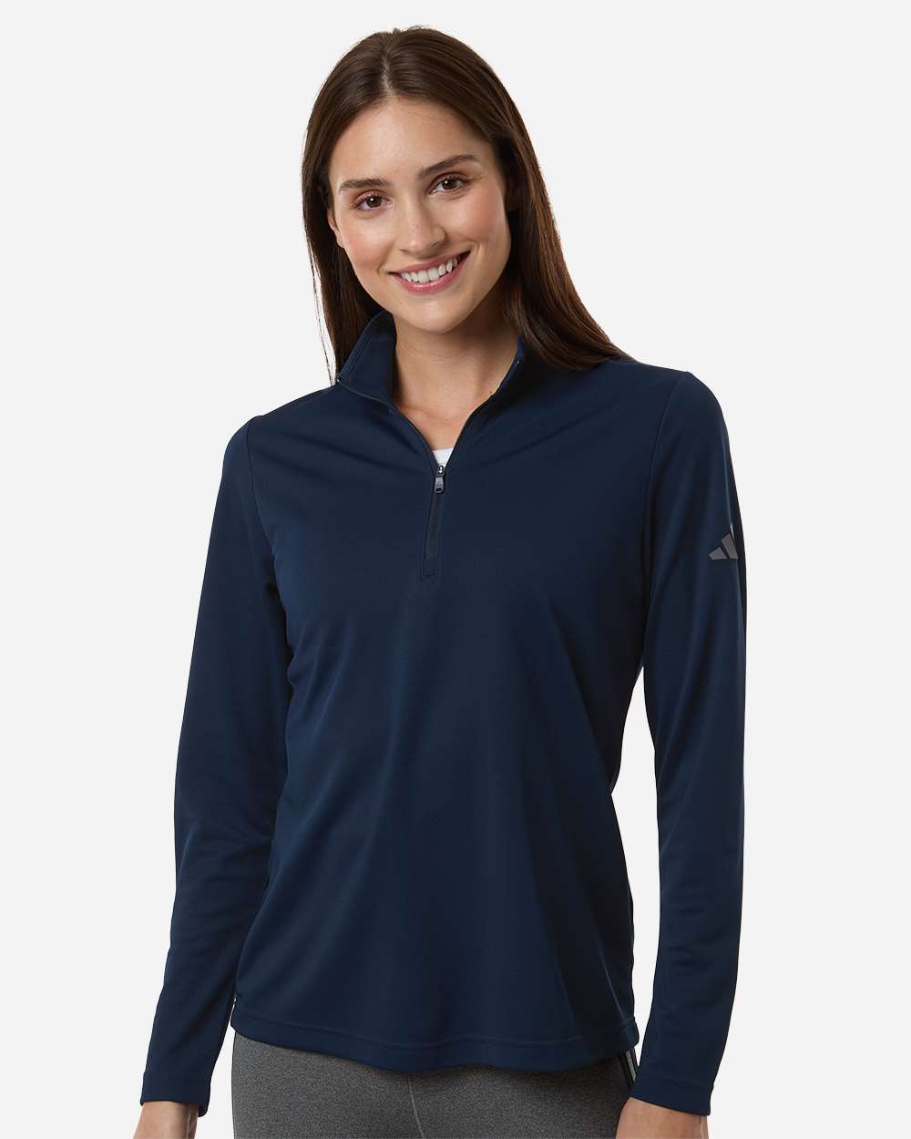 Collegiate Navy Women's Lightweight Quarter-Zip Pullover - A400