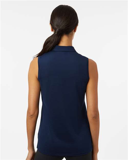 Collegiate Navy Women&#39;s Ottoman Sleeveless Polo - A1005