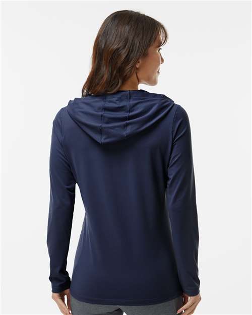 Collegiate Navy Women&#39;s Performance Hooded Pullover - A1003