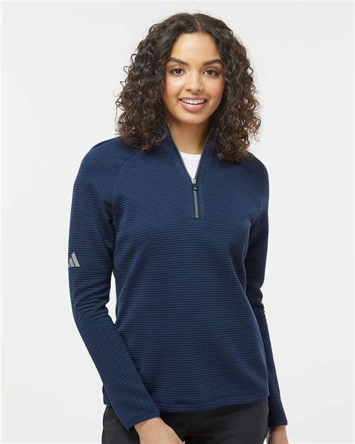 Collegiate Navy Women&#39;s Spacer Quarter-Zip Pullover - A589