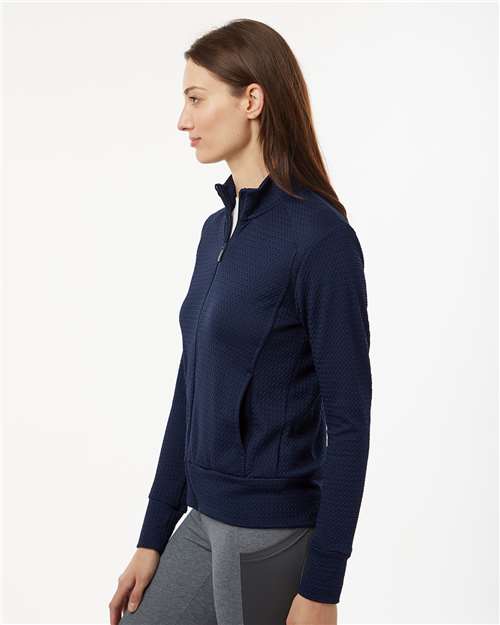 Collegiate Navy Women&#39;s Ultimate Textured Full-Zip Jacket - A1007