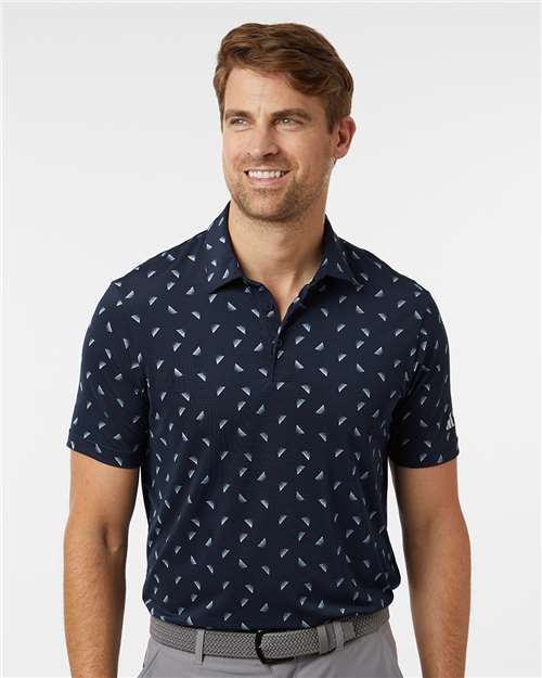 Collegiate Navy/ Wonder Silver Ultimate Mesh Polo - A2012