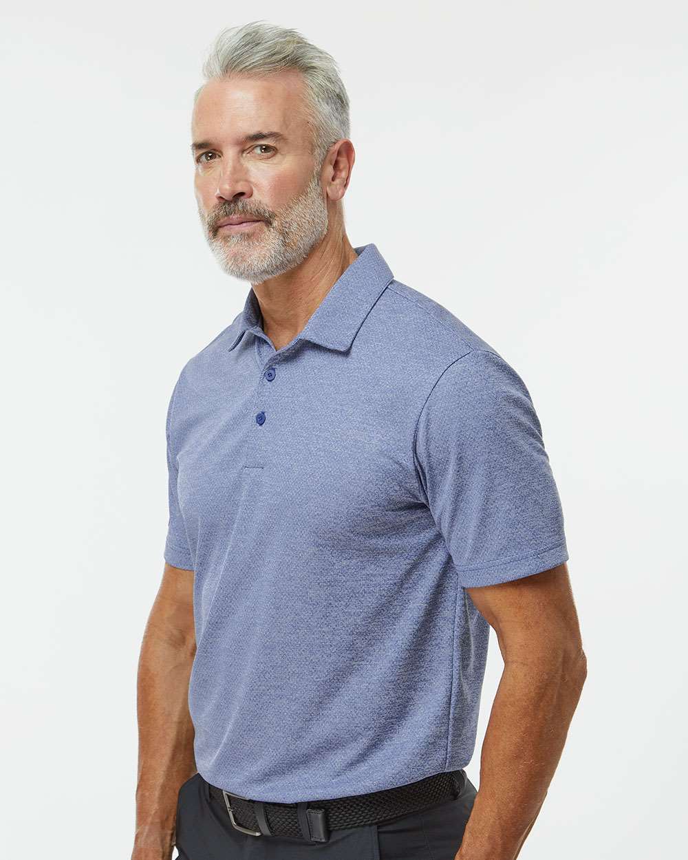 Collegiate Royal Melange Space Dyed Polo - A591