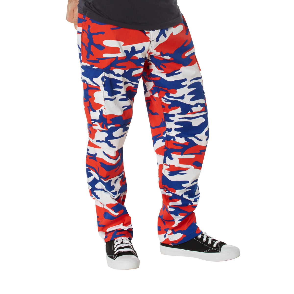 Color Camo Tactical Bdu Pants - Red / White / Blue / Xl