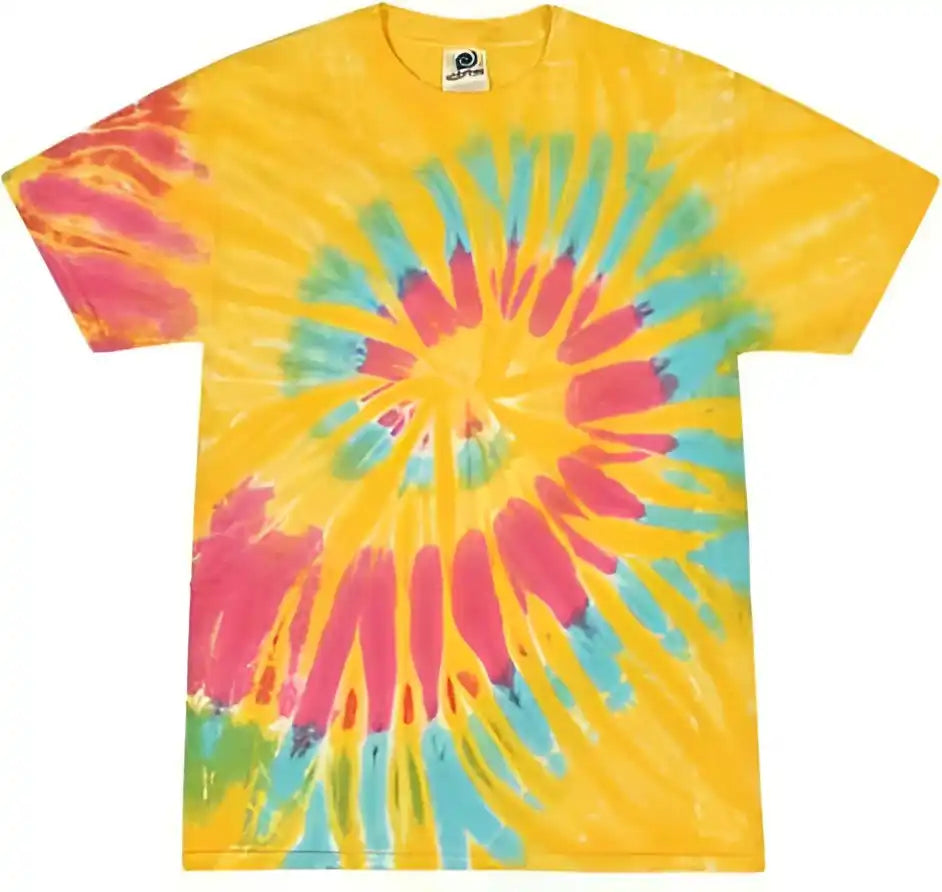 Colortone 1000 Multi Color Tie Dyed t Shirt Aurora