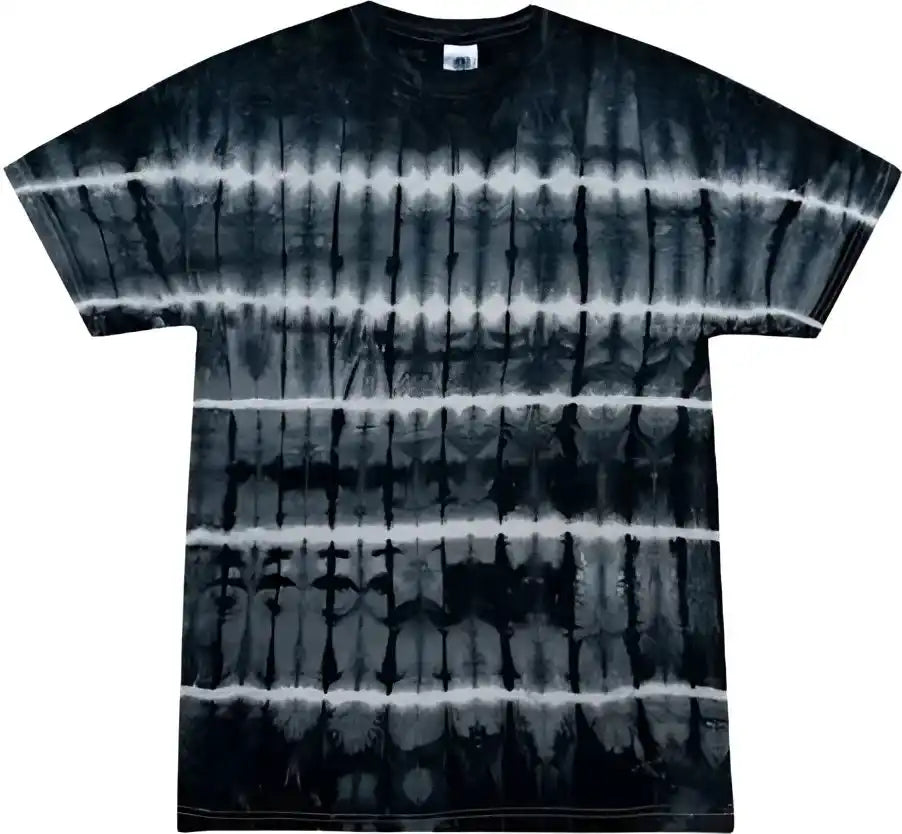 Colortone 1000 Multi Color Tie Dyed t Shirt Black Shibori