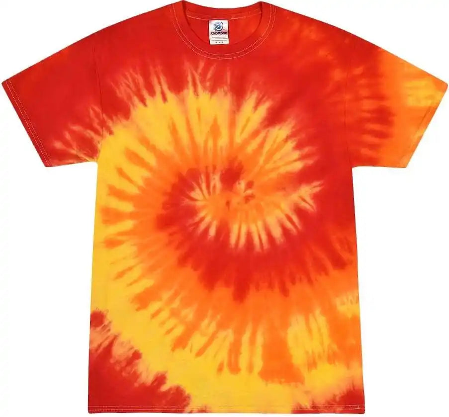 Colortone 1000 Multi Color Tie Dyed t Shirt Blaze