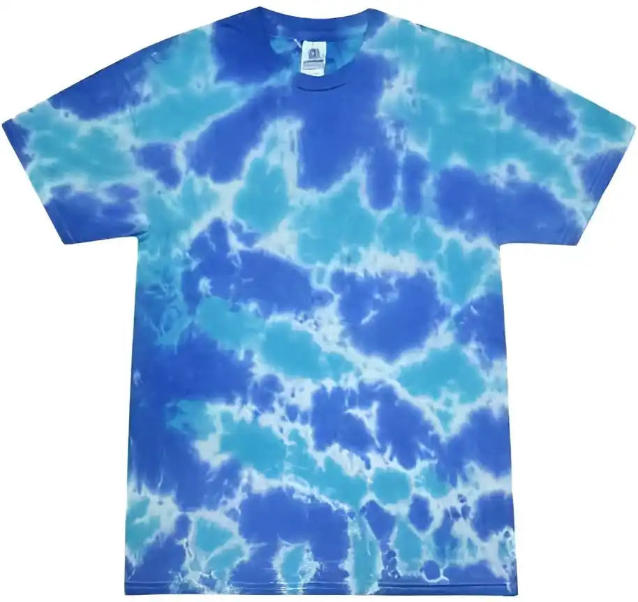 Colortone 1000 Multi Color Tie Dyed t Shirt Blue