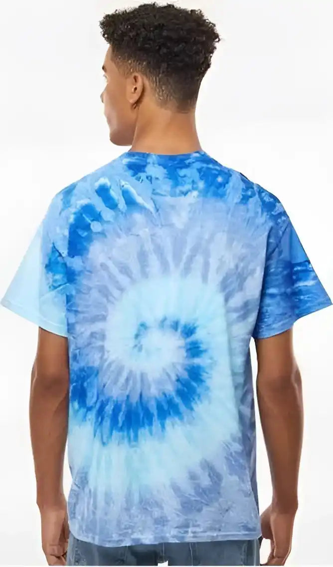 Colortone 1000 Multi-color Tie-dyed T-shirt - Blue Jerry