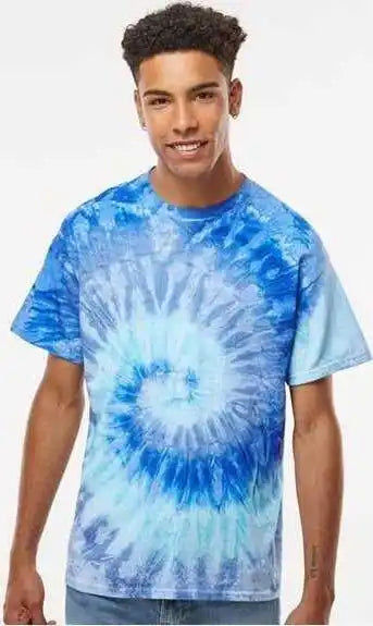 Colortone 1000 Multi-color Tie-dyed T-shirt - Blue Jerry