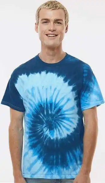 Colortone 1000 Multi-color Tie-dyed T-shirt - Blue Ocean