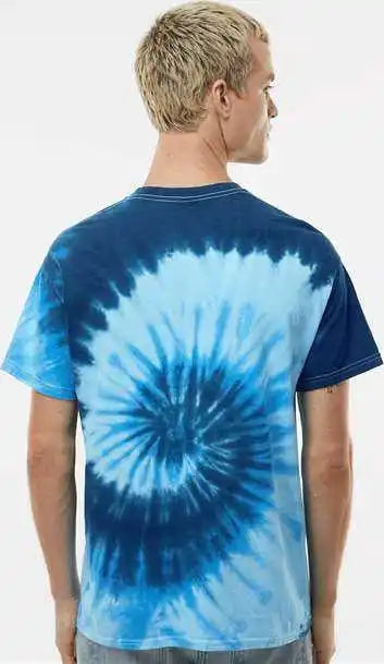 Colortone 1000 Multi-color Tie-dyed T-shirt - Blue Ocean