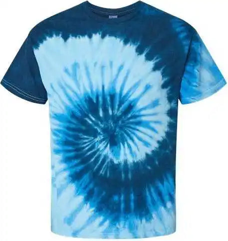Colortone 1000 Multi-color Tie-dyed T-shirt - Blue Ocean