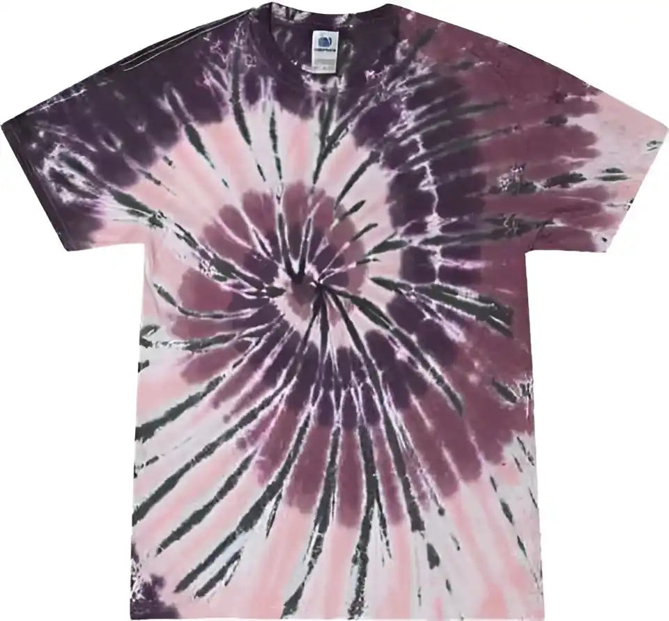 Colortone 1000 Multi Color Tie Dyed t Shirt Cherry Cola