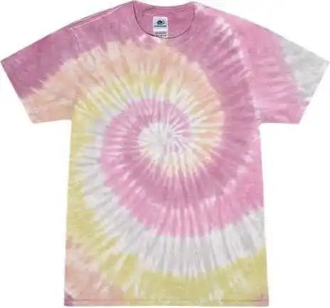 Colortone 1000 Multi Color Tie Dyed t Shirt Desert Rose