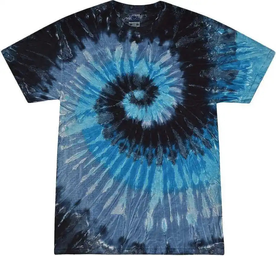 Colortone 1000 Multi Color Tie Dyed t Shirt Evening Sky