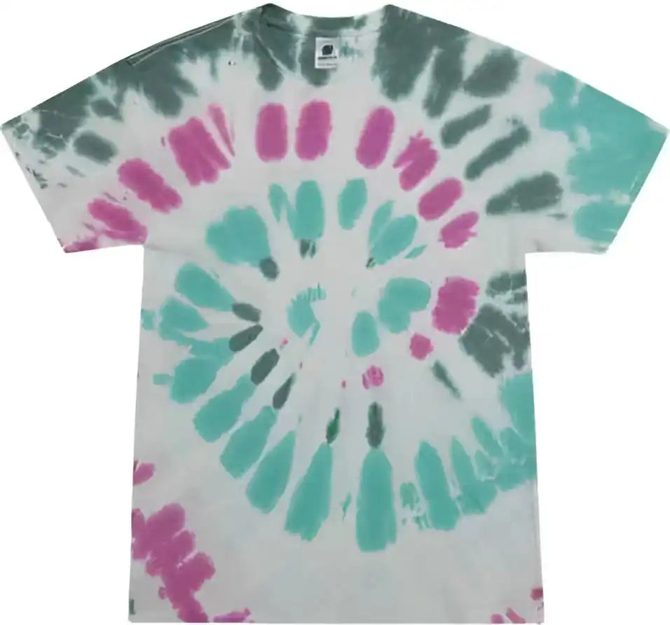 Colortone 1000 Multi Color Tie Dyed t Shirt Everglades