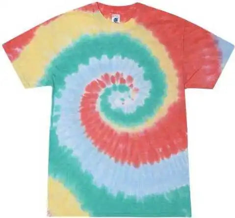 Colortone 1000 Multi Color Tie Dyed t Shirt Gum Drop