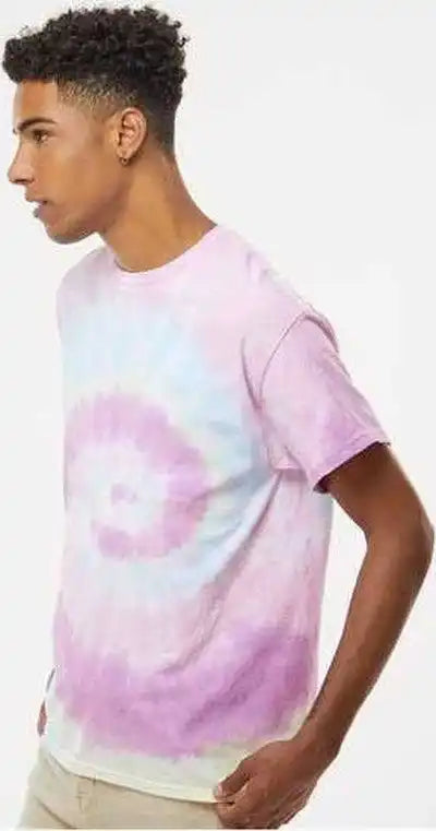 Colortone 1000 Multi Color Tie Dyed t Shirt Jelly Bean