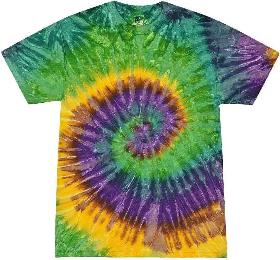 Colortone 1000 Multi Color Tie Dyed t Shirt Mardi Gras