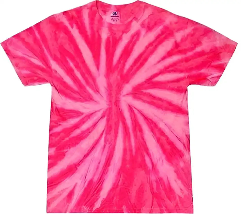 Colortone 1000 Multi Color Tie Dyed t Shirt Neon Bubblegum