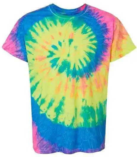 Colortone 1000 Multi-color Tie-dyed T-shirt - Neon Rainbow