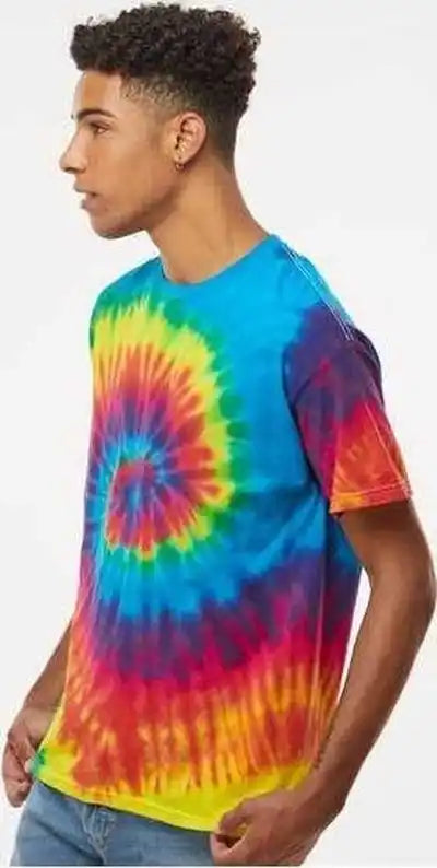 Colortone 1000 Multi-color Tie-dyed T-shirt - Reactive Rainbow