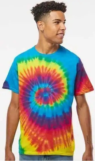 Colortone 1000 Multi-color Tie-dyed T-shirt - Reactive Rainbow