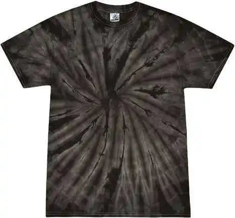 Colortone 1000 Multi-color Tie-dyed T-shirt - Spider Black