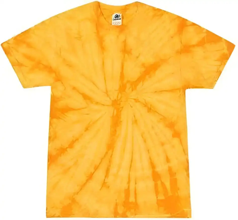 Colortone 1000 Multi Color Tie Dyed t Shirt Spider Gold