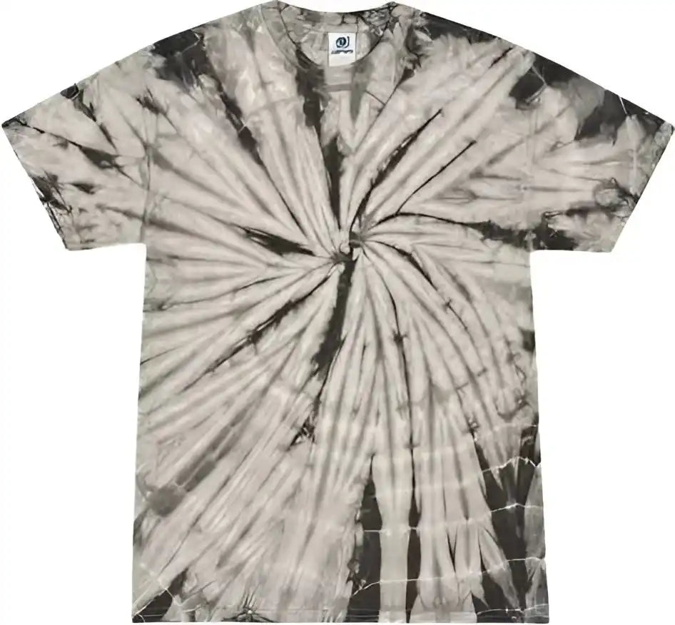 Colortone 1000 Multi Color Tie Dyed t Shirt Spider Grey