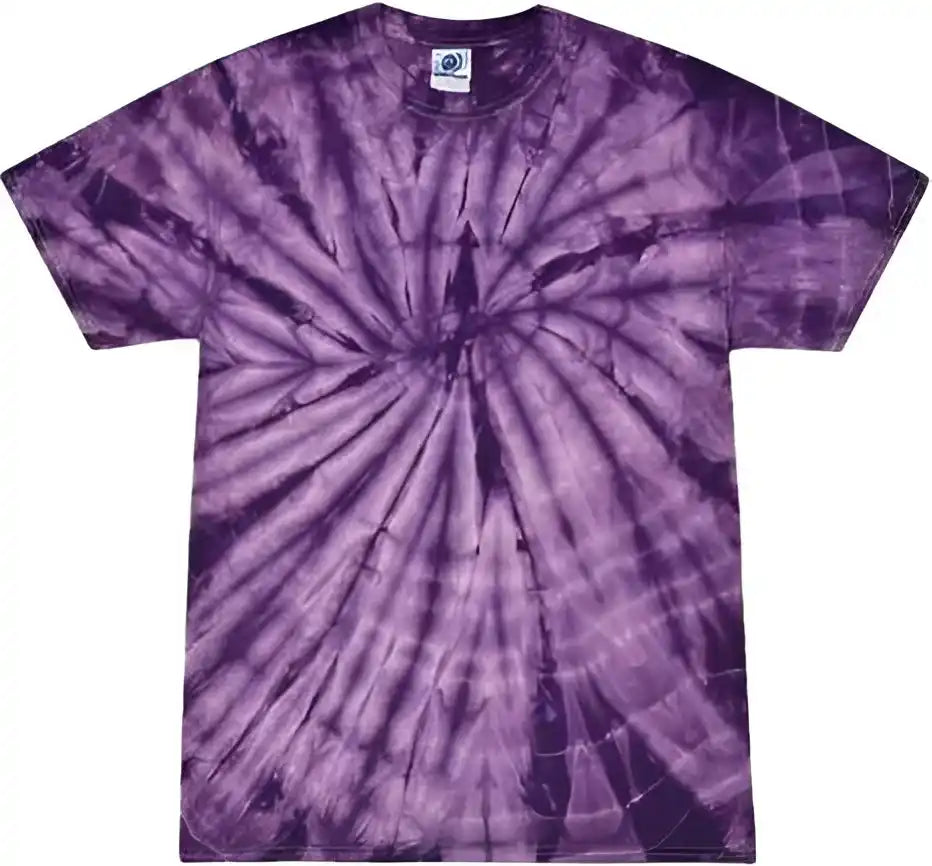 Colortone 1000 Multi Color Tie Dyed t Shirt Spider Purple
