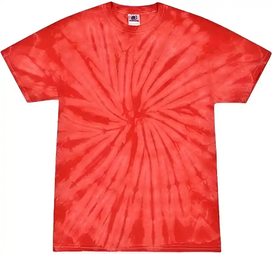 Colortone 1000 Multi Color Tie Dyed t Shirt Spider Red
