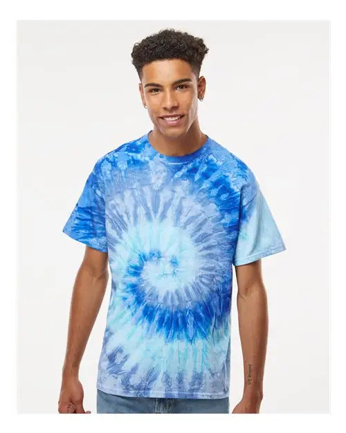 Colortone 1000c Multi-color Tie-dyed T-shirt - 1000 - Blue Jerry