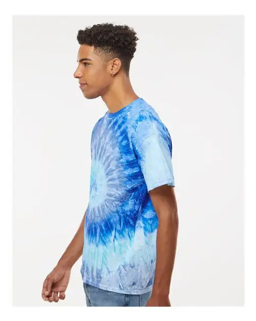 Colortone 1000c Multi-color Tie-dyed T-shirt - 1000 - Blue Jerry
