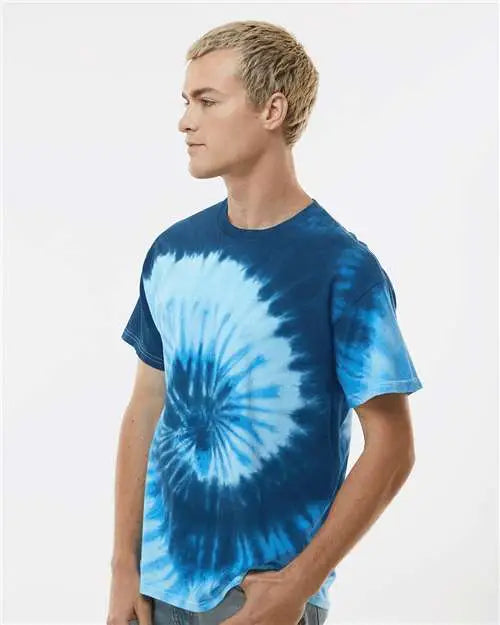Colortone 1000c Multi-color Tie-dyed T-shirt - 1000 - Blue Ocean
