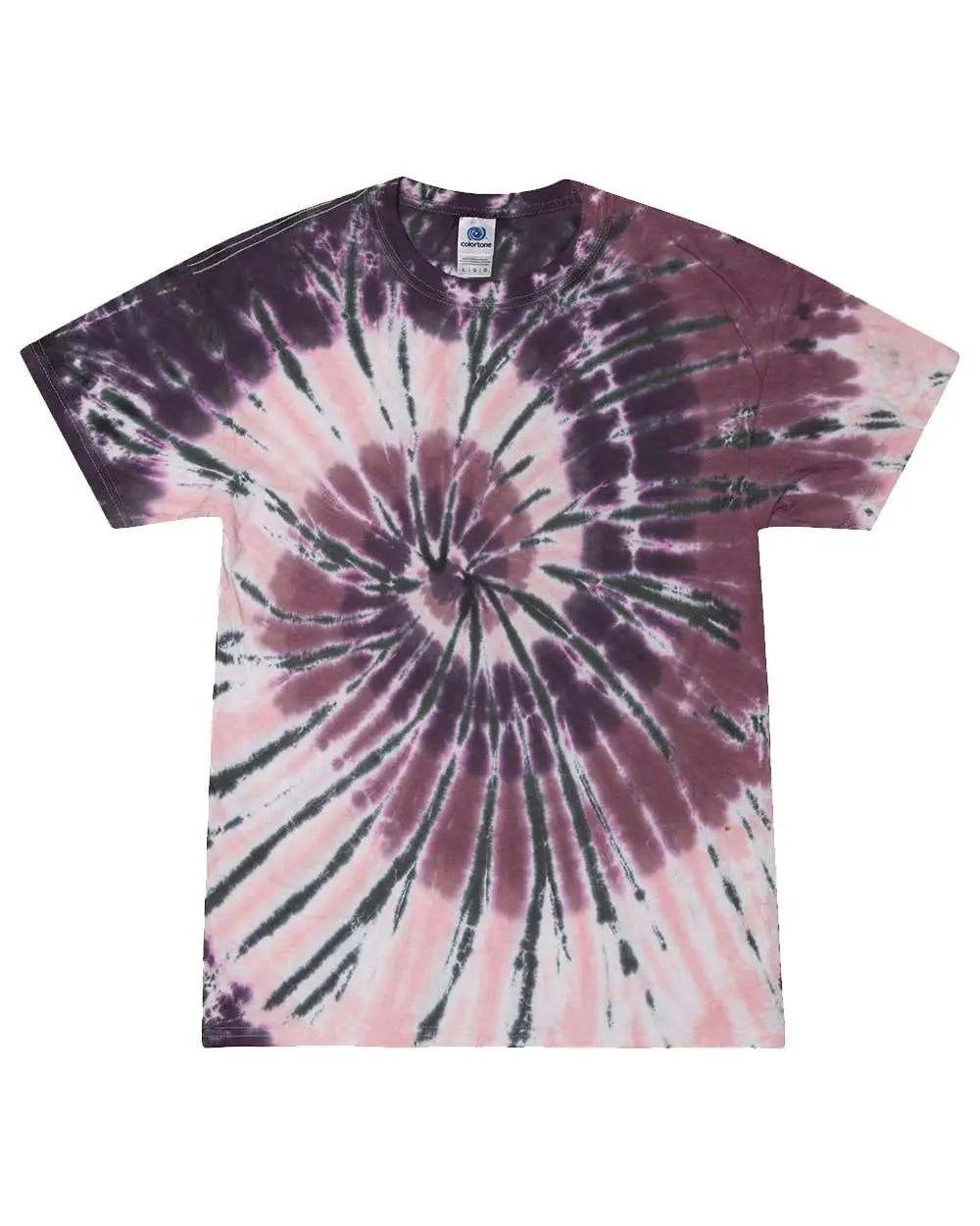 Colortone 1000c Multi-color Tie-dyed T-shirt - 1000 - Cherry Cola