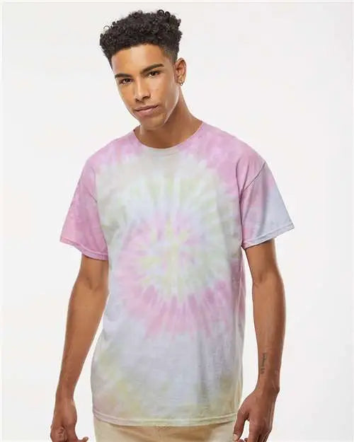 Colortone 1000c Multi-color Tie-dyed T-shirt - 1000 - Desert Rose