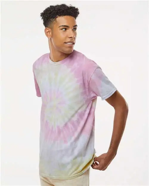 Colortone 1000c Multi-color Tie-dyed T-shirt - 1000 - Desert Rose