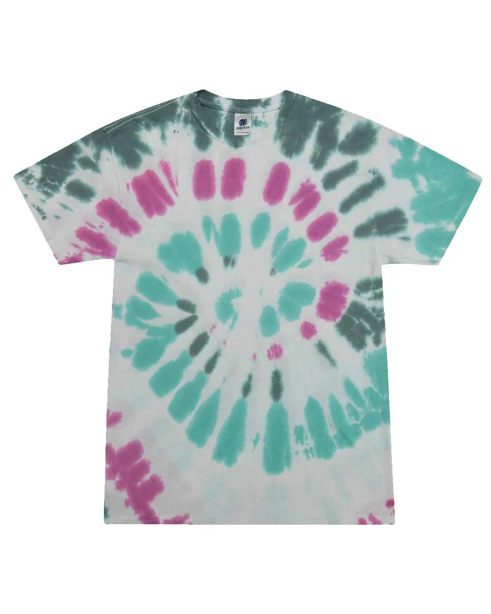 Colortone 1000c Multi-color Tie-dyed T-shirt - 1000 - Everglades - Adult s