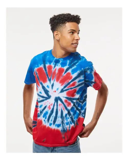 Colortone 1000c Multi-color Tie-dyed T-shirt - 1000 - Independence