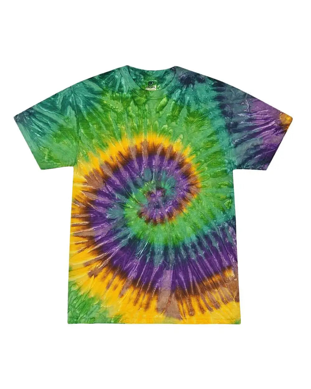 Colortone 1000c Multi-color Tie-dyed T-shirt - 1000 - Mardi Gras