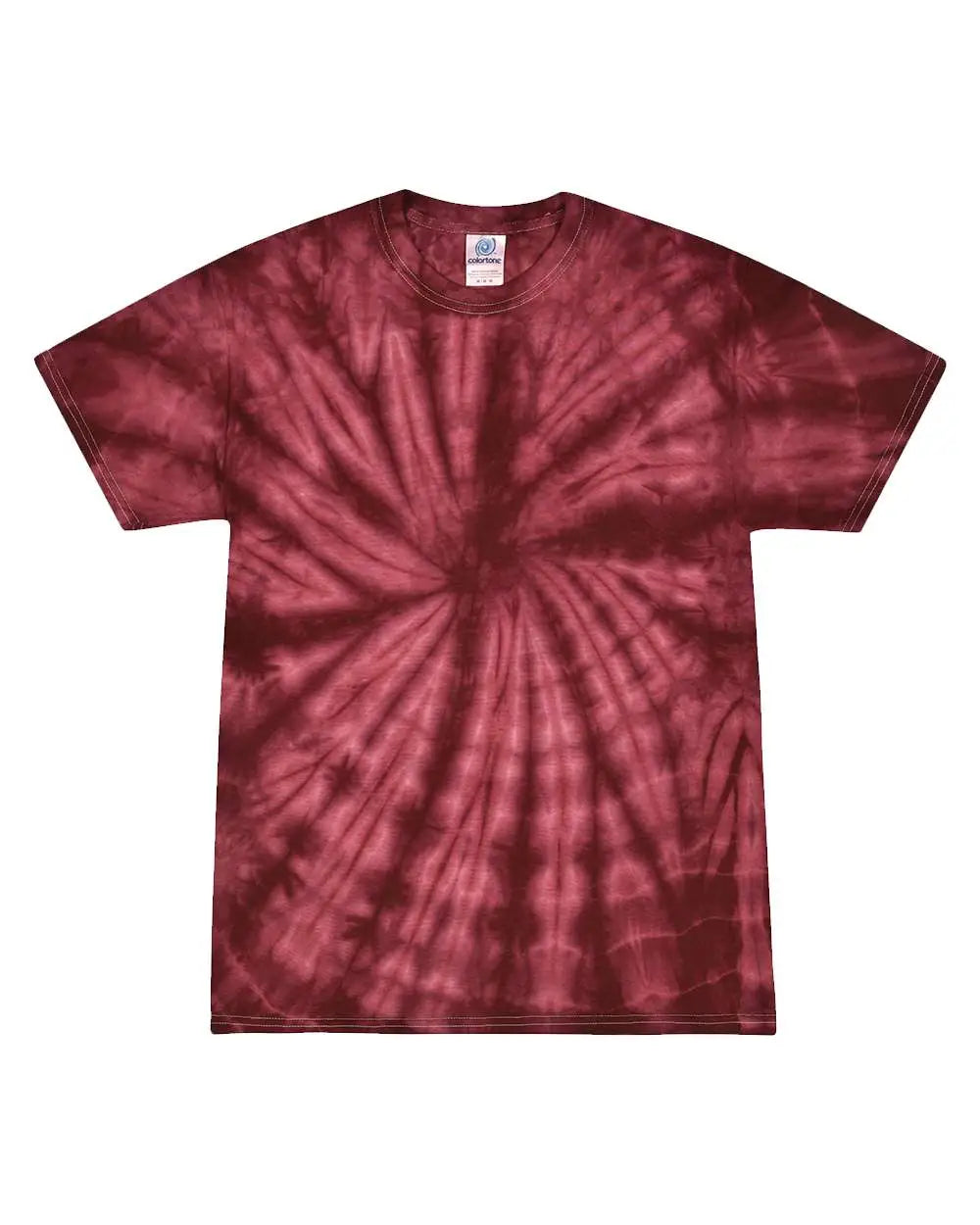 Colortone 1000c Multi-color Tie-dyed T-shirt - 1000 - Spider Burgundy