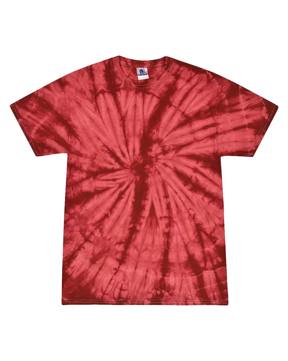 Colortone 1000c Multi-color Tie-dyed T-shirt - 1000 - Spider Crimson